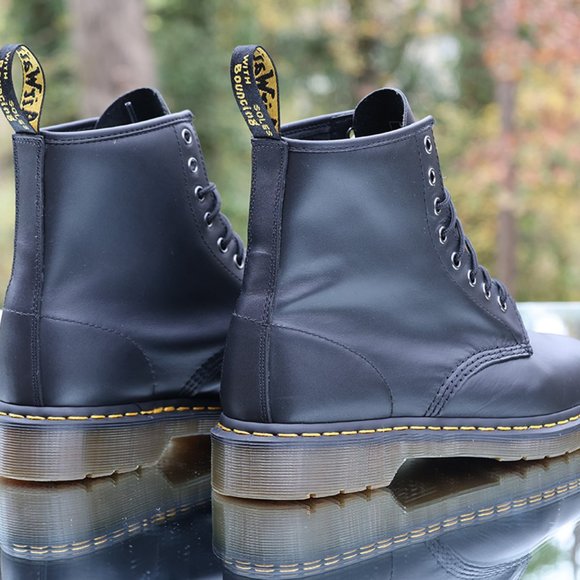 Dr. Martens 1460 Nappa 8 Eye Black Leather Boots Men's Size 9 - Picture 11 of 12